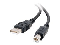 C2G 6.6ft USB A to USB B Cable - USB A to B Cable - USB 2.0 - Black - M/M - USB-kabel - USB (hane) till USB typ B (hane) - USB 2.0 - 2 m - svart 28102