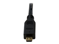 StarTech.com 3m High Speed HDMI® Cable with Ethernet - HDMI to HDMI Micro - M/M - 3 Meter HDMI (A) to HDMI Micro (D) Cable (HDADMM3M) - HDMI-kabel med Ethernet - HDMI hane till 19 pin micro HDMI Type D hane - 3 m - skärmad - svart HDADMM3M