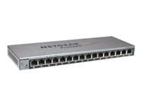 NETGEAR Plus GS116Ev2 - Switch - Administrerad - 16 x 10/100/1000 - skrivbordsmodell, väggmonterbar GS116E-200PES