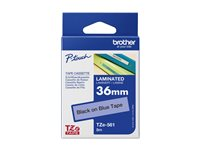 Brother TZe-561 - Svart på blått - Rulle 3,6 cm x 8 m) 1 kassett(er) bandlaminat - för P-Touch PT-3600, 550, 9500, 9600, 9700, 9800, D800, P900, P950; P-Touch Cube XP PT-910 TZE561