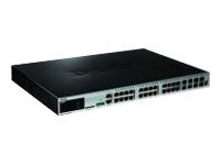 D-Link xStack DGS-3620-28PC - Switch - L3 - Administrerad - 20 x 10/100/1000 + 4 x kombinations-Gigabit SFP + 4 x 10 Gigabit SFP+ - skrivbordsmodell - PoE DGS-3620-28PC/SI