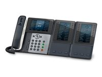 HP Poly Edge E500 - VoIP-telefon med nummerpresentation/samtal väntar - 3-riktad samtalsförmåg - SIP, SDP - 48 linjer - midnattsblå, vit 82M94AA