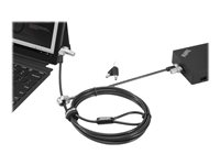 Kensington NanoSaver MasterKey Twin Head Lock Cable Lock - Lås för säkerhetskabel - svart - 2.4 m - för ThinkCentre M75t Gen 2; ThinkPad L13 Yoga Gen 3; T14s Gen 3; X13 Gen 3 4XE1B81918