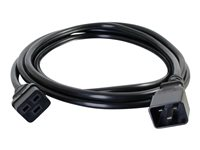 C2G 16 AWG 250 Volt 16 Amp Power Extension Cord - Förlängningskabel för ström - IEC 60320 C20 till IEC 60320 C19 - AC 250 V - 3 m - formpressad - svart 80624