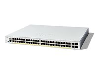 Cisco Catalyst 1200-48P-4G - Switch - L3 - smart - 48 x 10/100/1000 (PoE+) + 4 x Gigabit SFP - rackmonterbar - PoE+ (375 W) C1200-48P-4G