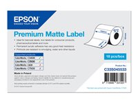 Epson Premium - Matt - 102 x 152 mm 225 etikett (er) (1 rulle/rullar x 225) matrisskurna etiketter - för Epson TM-C3400-LT; ColorWorks CW-C4000E; TM C3400, C3400BK, C3400E, C3400U, C3500 C33S045533