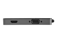 StarTech.com USB 3.0 till HDMI VGA-adapter - 4K 30 Hz - Videokort - USB typ A hane till HD-15 (VGA), HDMI hona - svart, silver USB32HDVGA